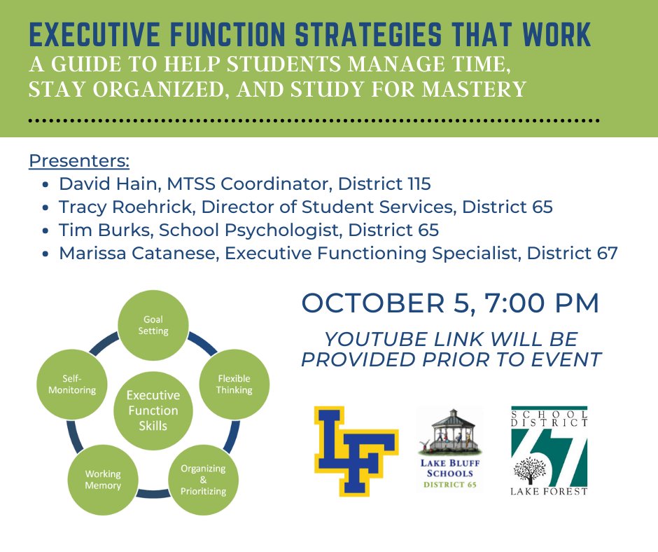 Save the Date!  Tuesday, October 5, 2021 at 7:00 PM
<a href="/LakeForestSD67/">Lake Forest School District 67</a> <a href="/LFHS_LakeForest/">Lake Forest Community High School D115</a> <a href="/LakeBluffSD65/">Lake Bluff ESD 65</a>