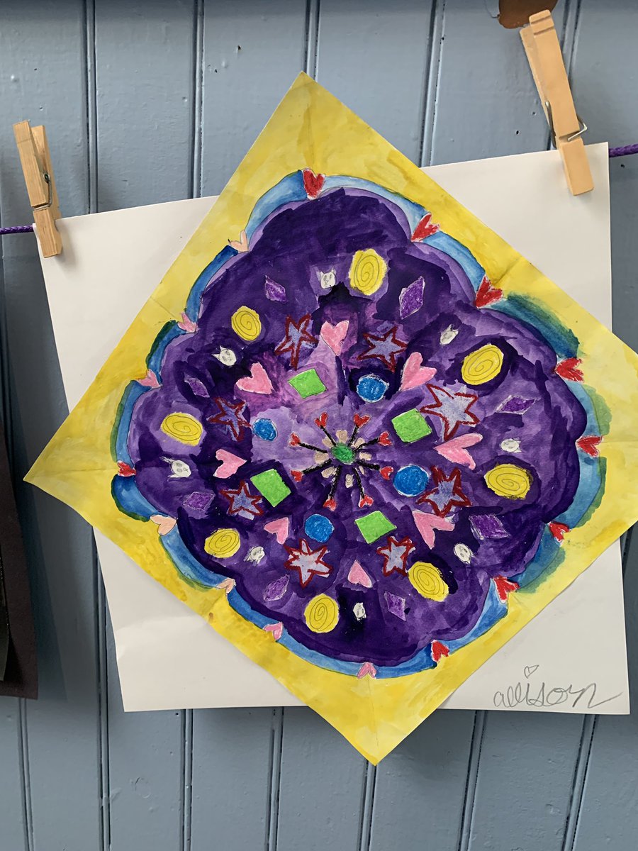 MsWalkama's tweet image. Rotational symmetry projects from Art with Ms. Buchakjian