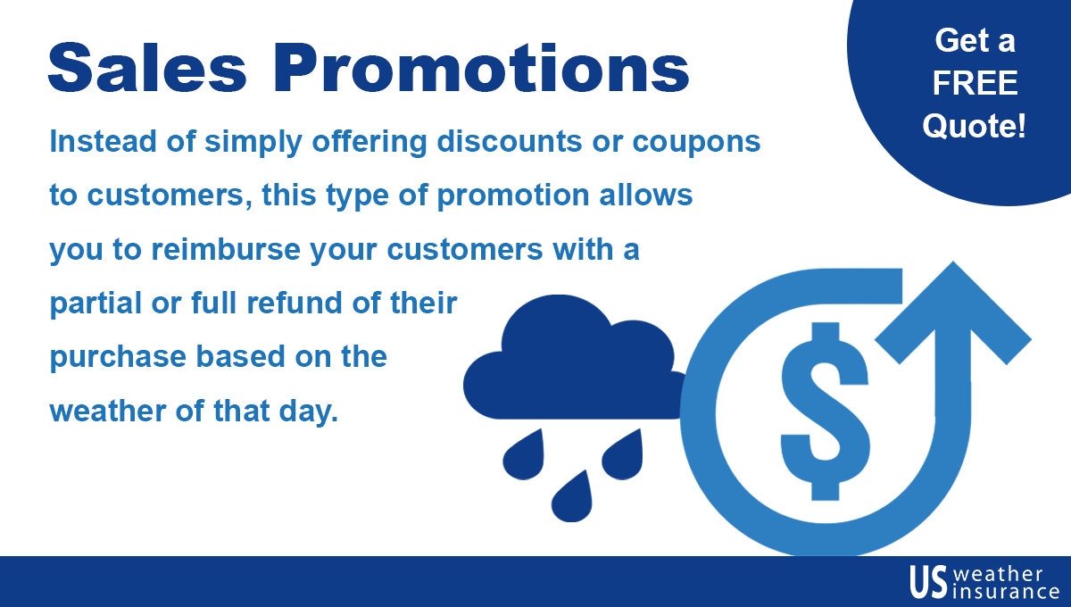 Bad weather doesn't always have to be a bad thing! Let the weather work in your favor and offer your customers the chance to get a refund on their purchase if it rains, snows, etc. on a specific date!

#weatherinsurance #weather #mothernature #promotion #winner #salespromotion