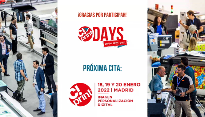 CPrint_Madrid's tweet photo. ¡Los #CPrintDays han terminado! 🎊
🙏 GRACIAS a los ponentes y participantes en esta serie de webinars organizados por #CPrintMadrid y @Fespa_Comunica
💻Las grabaciones están disponibles aquí:https://t.co/3KBxlOZ5uh
🗓️18-19-20 de enero: #CPrintMadrid2022
🎫https://t.co/FGnAKOvieF https://t.co/Edq5z5y1T2