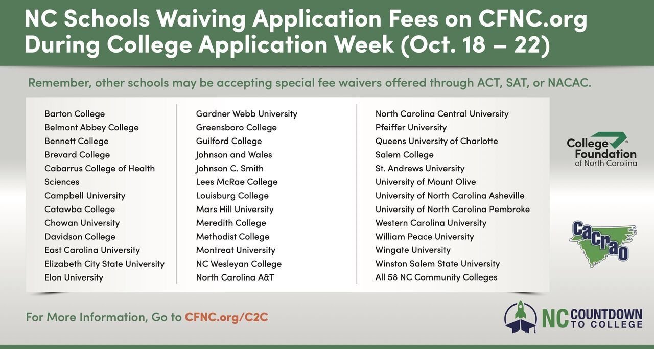 MyFutureNC On Twitter These NC Schools Are Waiving App Fees During myfuturenc-on-twitter-these-nc-schools-are-waiving-app-fees-during