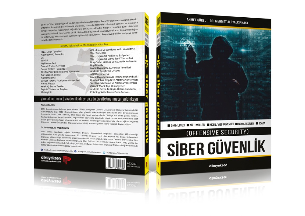 Sevgili <a href="/myalcinkaya_/">Mehmet Ali Yalçınkaya</a> ile birlikte yazdığımız Siber Güvenlik (Offensive Security) kitabımız bugün raflarda yerini aldı. 

Kitabın detayları: kitapyurdu.com/kitap/siber-gu…