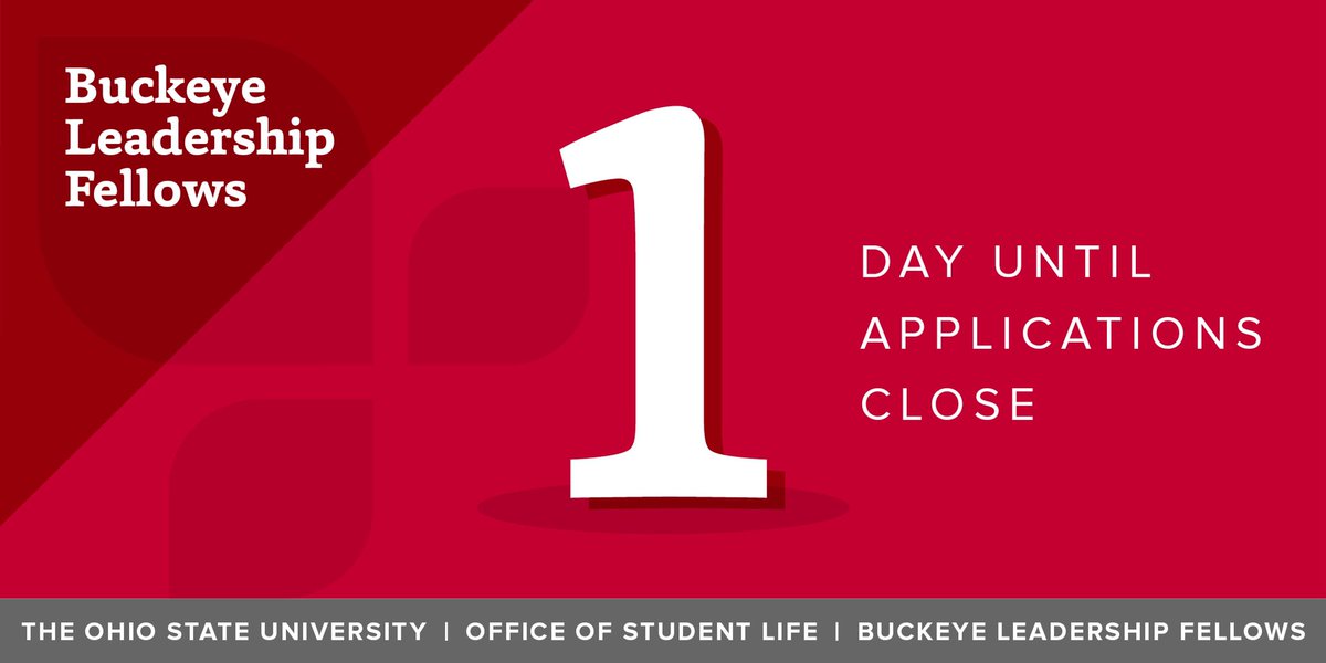 1️⃣ more day! BLF ‘24 applications close at the end of the day TOMORROW! blf.osu.edu/prospective-fe…