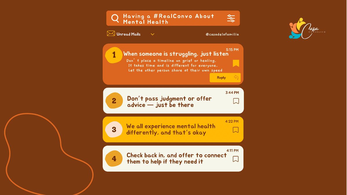 Simply talking about it can sometimes be the first step to staying connected for yourself or someone else, as well as helping to get support or treatment if needed.
Here are some quick tips for having a #RealConversation on mental health: