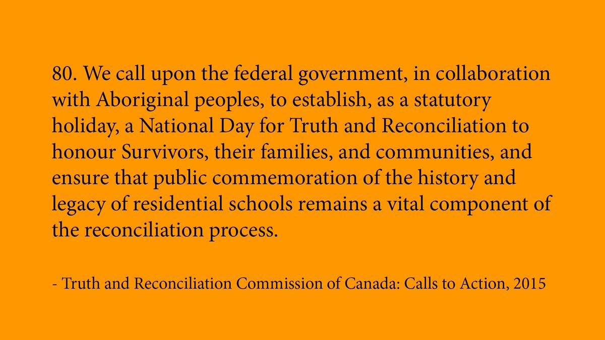 dingle's tweet photo. Today marks the 1st annual 🇨🇦 National Day of #TruthAndReconciliation &amp; is #80 in the 94 calls to action in the #TRC report. Please consider (re)reading it today &amp; choosing 1 or more that you will advocate for. There is great work to be done. Reports here: https://t.co/pRO2GHzBSF https://t.co/xKtZ98Rvbb