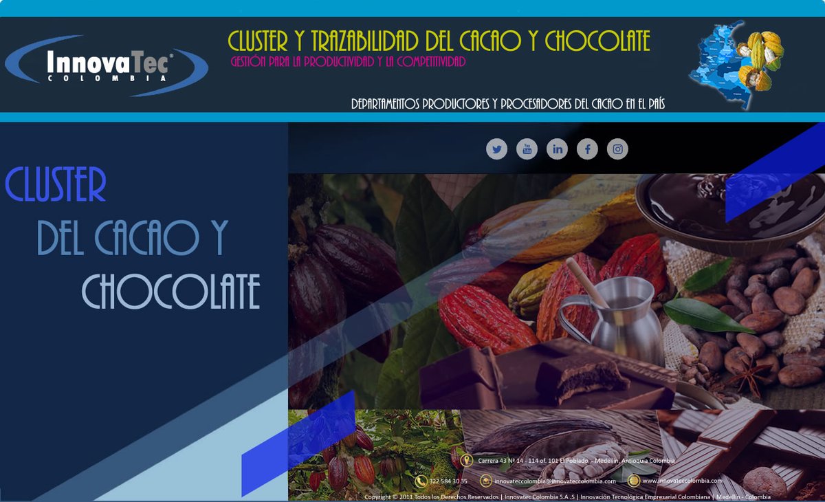 INNOVATECSAS's tweet photo. @Bsaenz49 INNOVATEC COLOMBIA S.A.S, 
Invitarlos a conocer la Pataformas de Trazabilidad y Cluster, para el cacao y el Chocolate.

https://t.co/AJIxROvTUF

@INNOVATECSAS https://t.co/KsTa3IdDNC