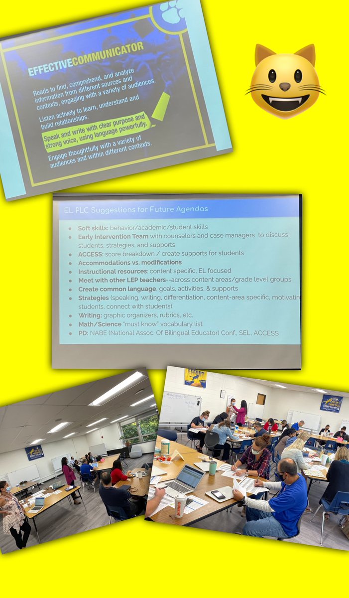 Extremely proud of Maria &amp; Veronica &amp; our ENTIRE <a href="/Wheeling_Cats/">Wheeling High School</a> EL Division 4 the dedication &amp; work this morning. We learned how to read &amp; interpret WIDA scores &amp; chart data &amp; focus on a “CAN DO” mindset vs. “students can’t.” 🙌🏻😻👊🏻
Sheer awesomeness!
@jercook73 
<a href="/District214/">District 214</a>