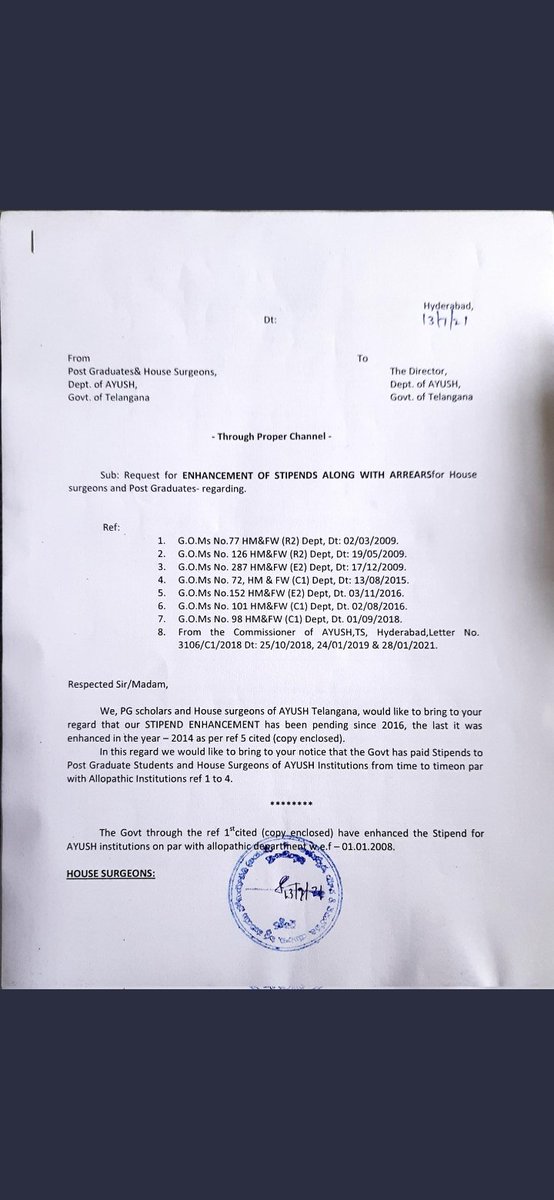 DrMohdSaquib1's tweet photo. Sir @KTRoffice @KTRTRS @TelanganaCMO These are the representations we gave at respective departments multiple times but no response from any of them. How long should we wait?! #StipendhikeforAyushdoctors https://t.co/Mf3YFeR5mP https://t.co/wVaC96JFGU