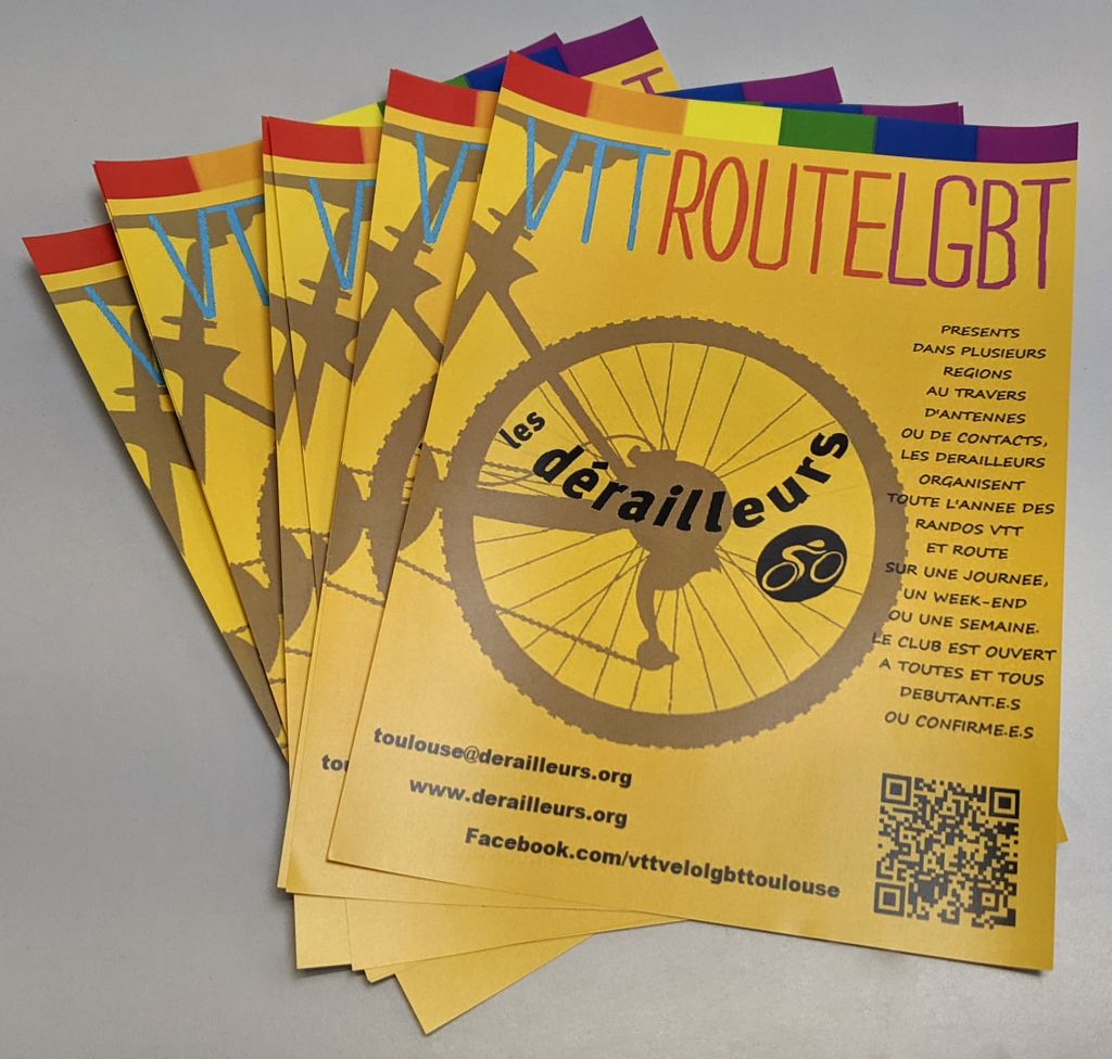 CorepImpression's tweet photo. COMMUNICATION TOUT TERRAIN 🚲 Impression d'affiches pour les @derailleurslgbt toulousains réalisée à l'agence Corep Toulouse Viguerie ! C'est un club national LGBT qui proposent des balades et randonnées à vélo pour tous et toutes 😊 + d'infos sur leur compte #MonImpressionCorep https://t.co/TyIoDs8w58