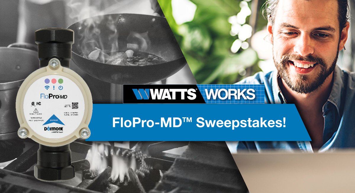 wattswater's tweet photo. Win a FREE FloPro-MD and troubleshoot gas issues with confidence! Sign up for our Learn &amp; Earn program for a chance to win and get access to eLearning courses. 
https://t.co/h37nsZc7jh

#FloProSweepstakes #dormont #gasconnection #commercialkitchen #FloPro https://t.co/pLE7lzFgYo