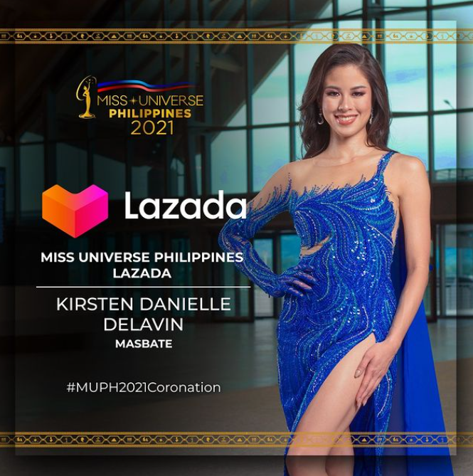 Congratulations to Miss Universe Philippines Lazada: Miss Masbate, Kisses Delavin! 👑💙 

#LazadaPHxMissUniverse #MissUniversePhilippines2021 #MUPH2021Coronation