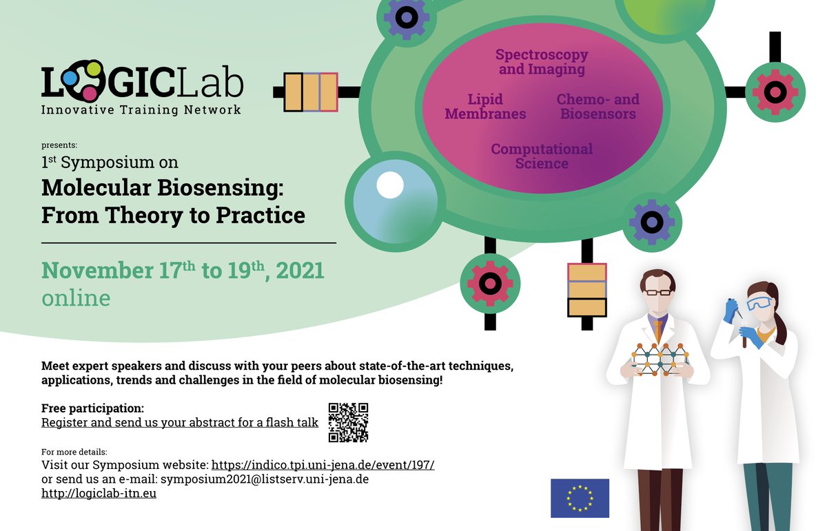 Topics for the 1st Symposium on Molecular Biosensing  range from bio- and chemosensors, #biophysics, theoretical #chemistry, #supramolecular chemistry to #bioengineering &amp; more. 
Register for free &amp; send us your abstract for a flash talk. 
indico.tpi.uni-jena.de/event/197
#SMB21