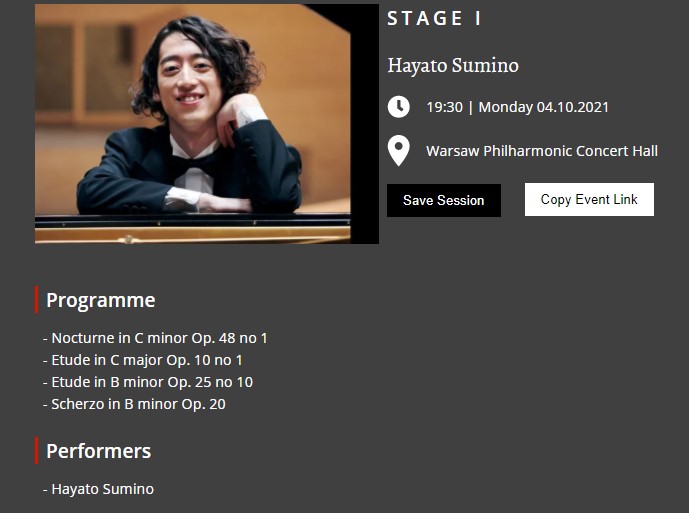Miwa 角野隼斗 さん 一次予選二日目 10月4日 月 日本時間19 30 曲目 ノクターン13番 Op 48 1 エチュードop 10 1 エチュードop 25 10 スケルツオ1番 Op 時間も曲目も最高 待ちきれない Hayatosumino ショパン国際ピアノコンクール Miwa 角野隼斗 さん 一次予選二日目 10月4日 月 日本時間19 30 曲目 ノクターン13番 Op 48 1 エチュードop 10 1 エチュードop 25 10 スケルツオ1番 Op 時間も曲目も最高 待ちきれない Hayatosumino ショパン国際ピアノコンクール