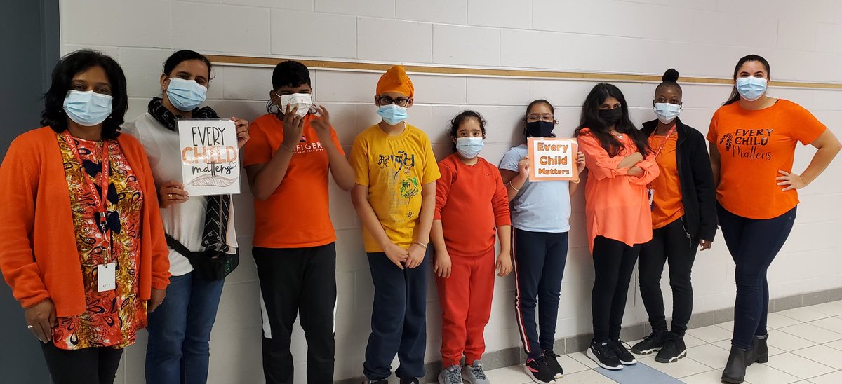 Ms_Manalis's tweet image. National Day for Truth and Reconciliation. #EveryChildMatters #OrangeShirtDay2021 #ddclass  @BerylFordPS @PeelSchools