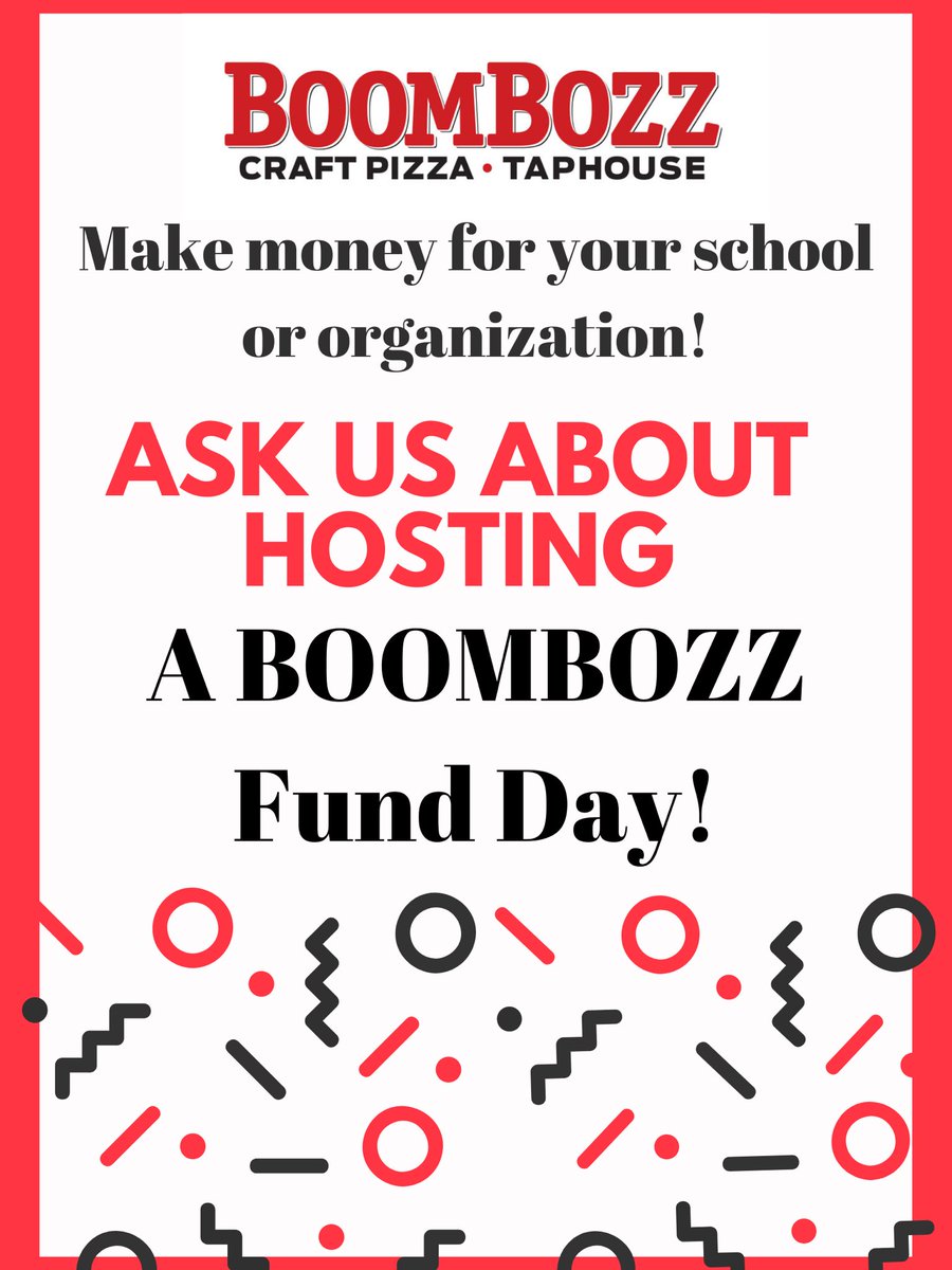 We LOVE OUR COMMUNITY! 
Have you been to a BoomBozz Fund Day yet?! DM to inquire about fundraising opportunities while having fun and enjoying great food and drinks!

Perfect for school PTO’s, sports teams, non-profit organizations and 501c3 charitable organizations!