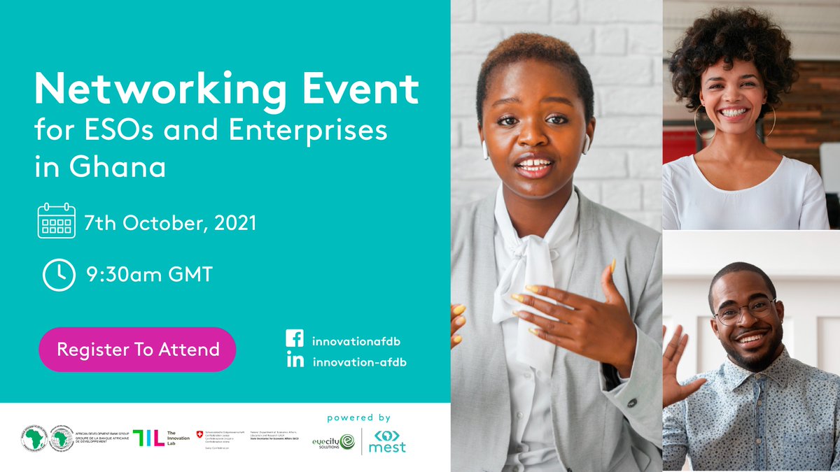 Here's a networking event for Entrepreneurship Support Organisations in Ghana that are looking to provide better support to startups. 
Join us virtually on 7th Oct. to access tools, resources &amp; form cross-sector collaborations. 
Register 👉🏿  us02web.zoom.us/meeting/regist…