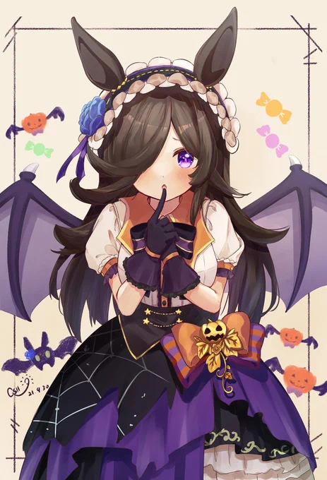「お、お菓子くれ...ないの?」
🎃👻🎃👻🎃
#ライスシャワー #ウマ娘 