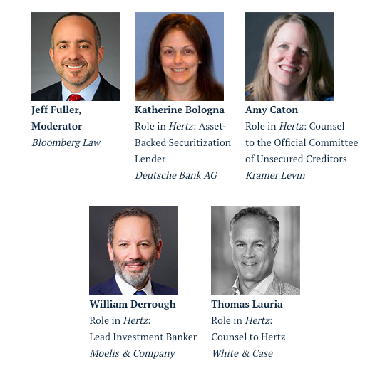 #abistrategiesandperspectives on the Hertz Bankruptcy on October 14 at 12 Noon EDT will include speakers and leads on the case from 
<a href="/DeutscheBank/">Deutsche Bank</a>, @kramerlevin, <a href="/Moelis/">Moelis & Company</a>, <a href="/WhiteCase/">White & Case LLP</a> and will be moderated by <a href="/BLaw/">Bloomberg Law</a> CLE available, free registration ow.ly/XZ6I50Gi9F0