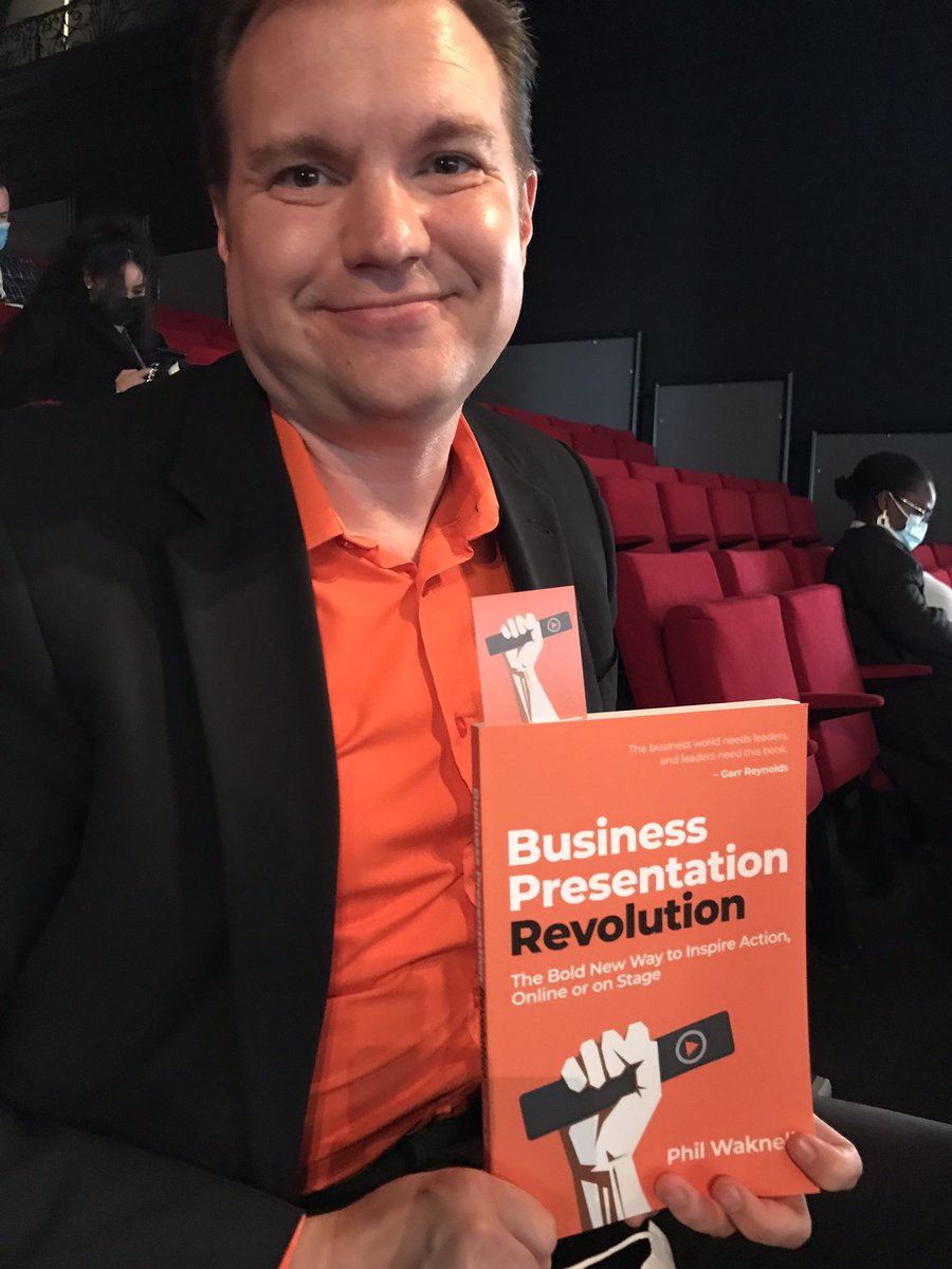 CecileDELETTRE's tweet photo. Qu’est ce qui fait un bon pitch ? Recommandation de @philwaknell chief inspiration officer et founder @ideasonstage 
Merci pour la dédicace du nouveau best-seller 📖 : Business Presentation Revolution ! 
On stage chez @Beaboss2021 @Beaboss2021 #BeaBoss2021 https://t.co/dWeTqBiaw6