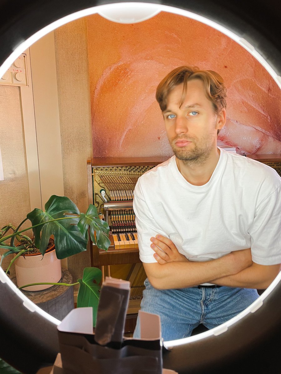 I call this photo Ring Light, attention deprived Monstera and Me