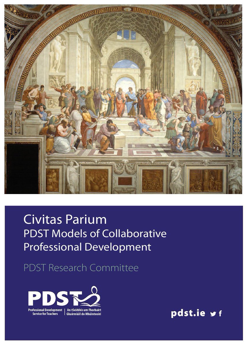 ciaradelaney21's tweet photo. “Mastery resides not in the master but in the organisation of the community of which the master is part”

Huge congratulations to the @PDSTResearch Committee for developing #civitasparium - a bespoke conceptual framework based on community and collaborative professionalism 👏🏼👏🏼 https://t.co/JzvpxTPdnR
