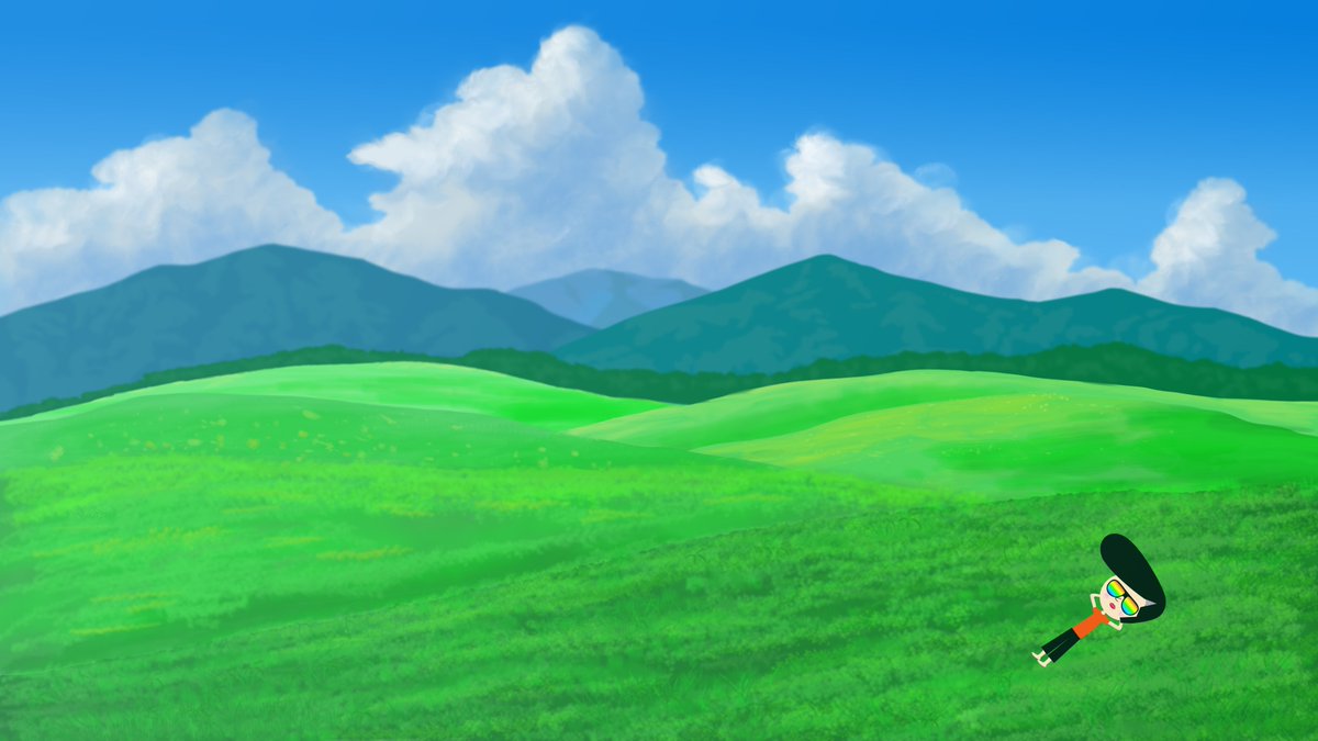 米俵 飯男 集中して描いてて 自分の鼻息の荒さに我に返る そんな秋 イラスト Illustrator Adobephotoshop Adobeillustrator 入道雲 原っぱ 人物画は描ける気がしない 米俵intheskywithdiamonds 米俵帝国 T Co Duoqgva0zq