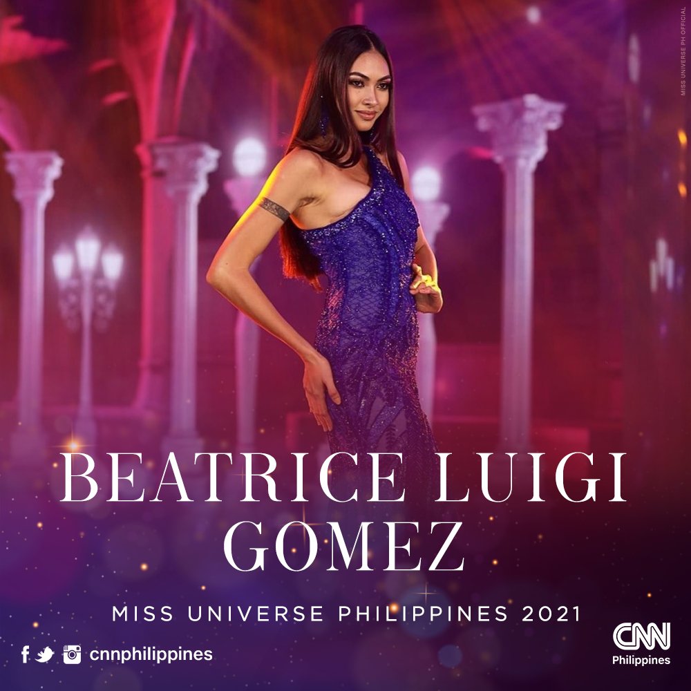 newswatchplusph's tweet image. BREAKING: Cebu City&apos;s Beatrice Luigi Gomez is Miss Universe Philippines 2021. cnn.ph