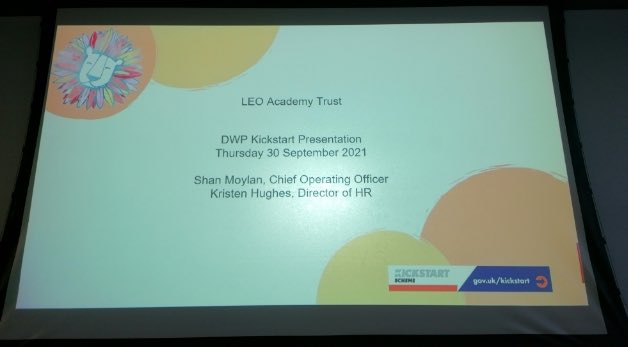 Thank you to @ShanMoylan4 & @kristen_hughes1 for sharing details about how schools & trusts can benefit from the @DWP #Kickstart Programme at today’s @EdExec Live event.

If you’d like to find out more, please get in touch.

#sbltwitter #sbmchat #EELSOUTH21