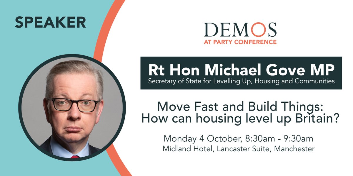 📢 JOIN US 📢

How can we create a fairer housing market open to all?

If you're at the Conservative Party Conference on Monday, join our keynote speaker <a href="/michaelgove/">Michael Gove</a> and more brilliant panellists to discuss how we can level up housing opportunity. 👇

ow.ly/yHrZ50GhLG4
