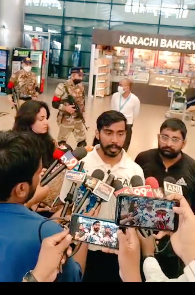 DeepakTKD999's tweet photo. A Gully Hyderabadi made to Russia Open (Olympic ranking game) that too first person from 2 Telugu states.

Thank you  @RGIAHyd for deploying welcoming team to receive me &amp; to media as well

This is dedicated to all good Samaritans who helped me in this Journey
@charan_tweetz https://t.co/GuMcv9NCFj