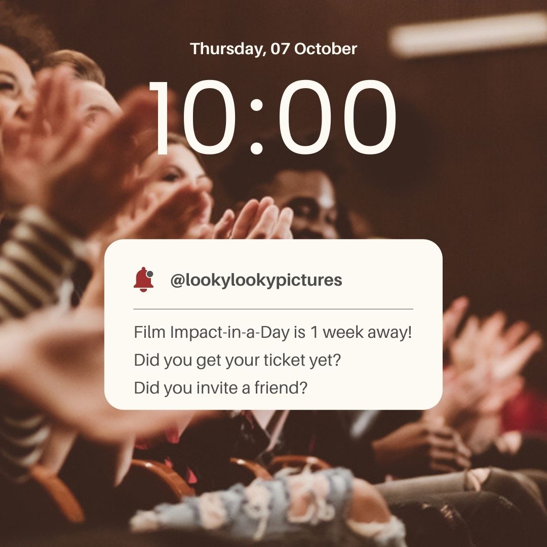 lookylookypix's tweet photo. 🔔 Next week doc filmmakers from around the world are joining us at Film Impact-in-a-Day Virtual Conference! #ImpactParty
❓Got your ticket? Prevent FOMO. Get yours at https://t.co/4Hbu9mYolO
🎉 Tag/share with a film friend! Parties are always more fun when you invite friends. :) https://t.co/nioTZHmJ3C
