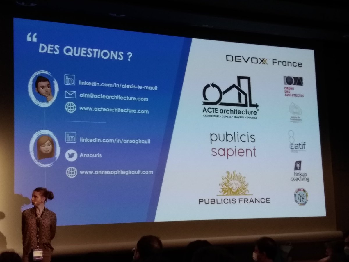 OThierryBzh's tweet image. Conférence super intéressante et très inspirante de @Ansouris et Alexis Le Mault sur le leadership, la cohésion d&apos;équipe, et le lien avec l&apos;organisation des espaces de travail (open space, flex office, near shore, télétravail,...). #devoxxfr