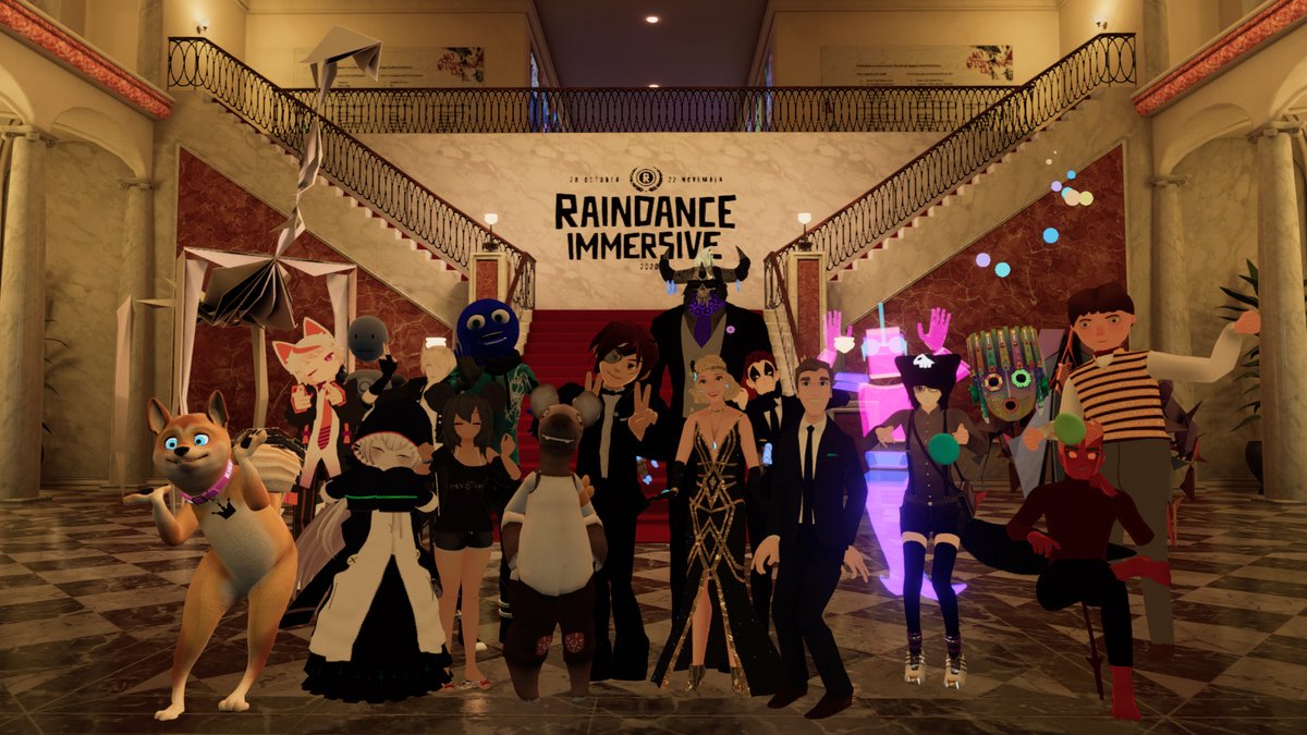 Drop a portal. Jump in with friends. Join us between 27 Oct-21 Nov and dive into this year’s #RaindanceImmersive selection of 30+ indie VR games, fantasy worlds, art shows and live performances. See you back at the Raindance Embassy in #VRChat!🍸 raindanceimmersive.com