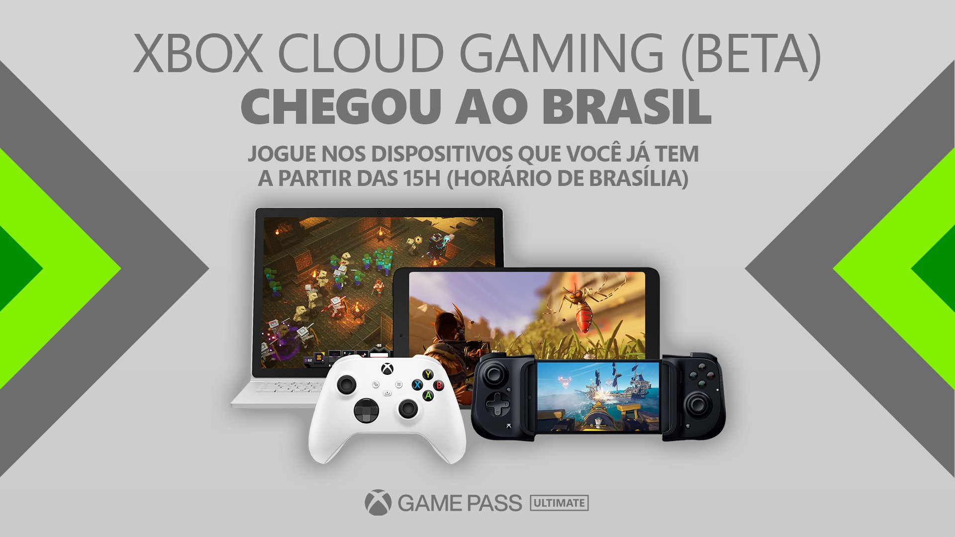 XboxBR on X: Xbox Cloud Gaming (Beta) disponível hoje no Brasil!  #XboxGamePassUltimate #CloudGaming    / X
