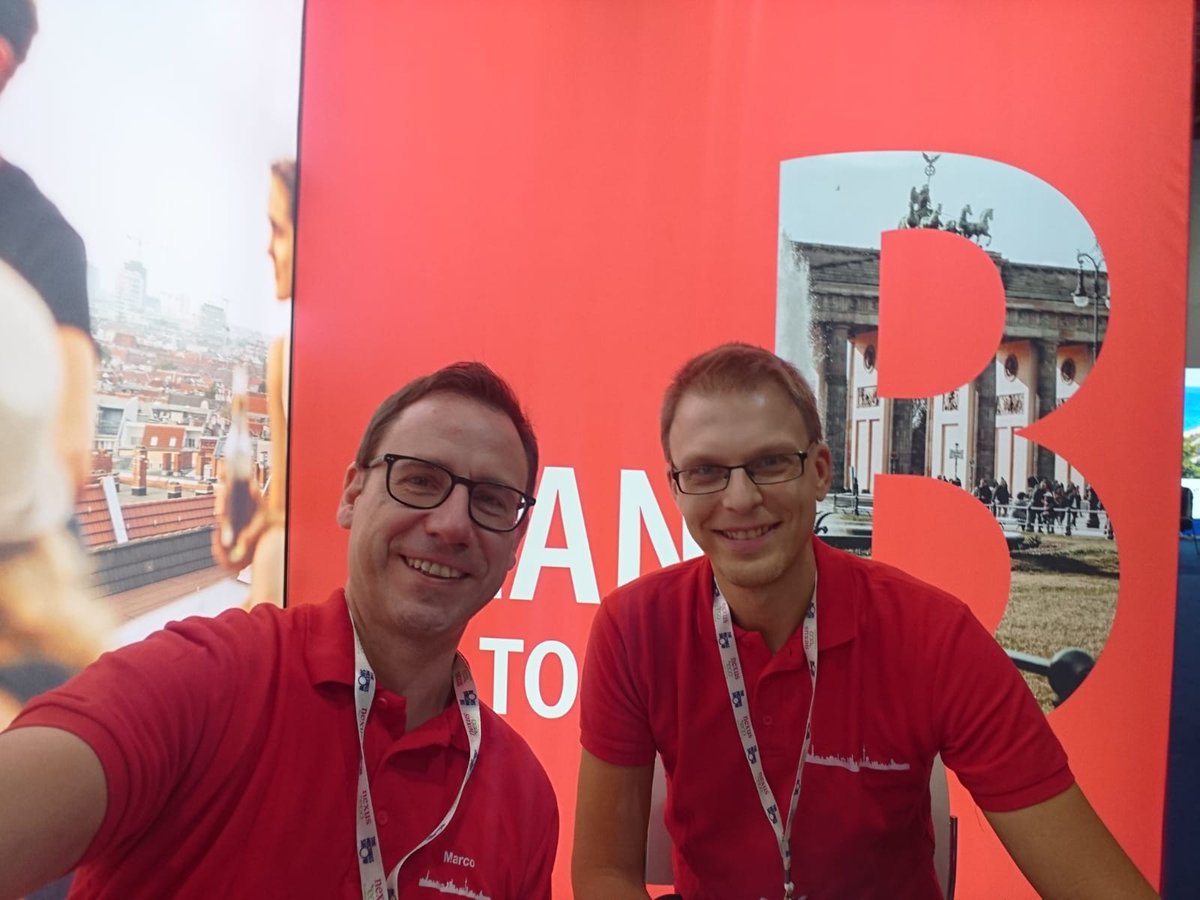 BerlinMeetings's tweet photo. Welcome to #Berlin - #live at @MeetingsShow today & tomorrow. Our colleagues Robert Luft & @MOelschlegelB are looking forward to meeting you in person at booth D240.
Meetings are possible again, let's talk about your personal #PlanBerlin.
@visitBerlinNews @visitberlin https://t.co/BD6beYSPd7