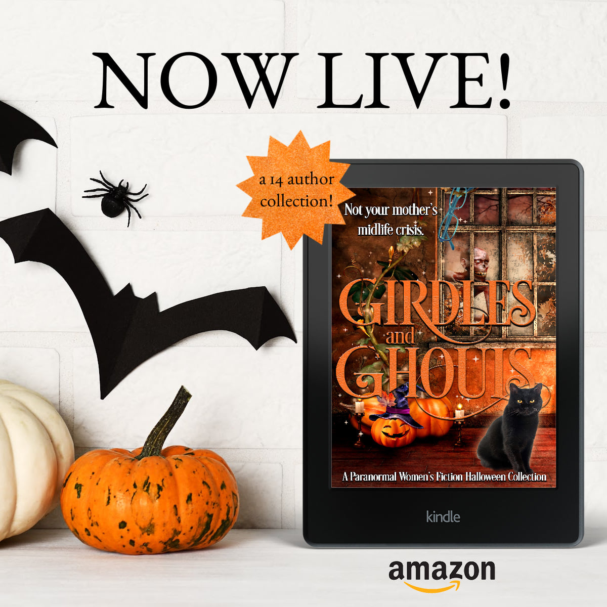 KateMoseman's tweet photo. It's alive! 🎃 Grab a copy of Girdles &amp; Ghouls: A Paranormal Women's Fiction Halloween Collection today: https://t.co/MzIvwVYna5

#kindleunlimited #girdlesandghouls #paranormalwomensfiction #pwf #paranormalfiction  #halloweenbooks #booklovers #booknerds #bookish #bookbuzz https://t.co/5CLDsBcPah