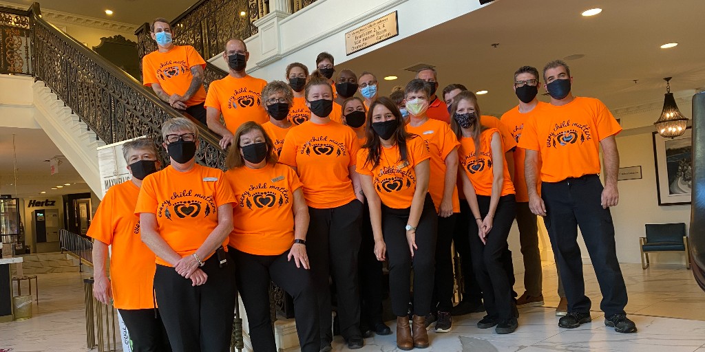 Crowne Plaza Fredericton -Lord Beaverbrook recognize National Truth and Reconciliation Day #orangeshirtday #nationaltruthandreconciliationday