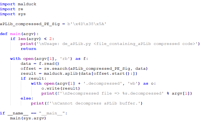 r3c0nst's tweet photo. I build a small repository containing Python scripts mainly written for malware research purposes. The intend is to help students to get a better understanding how malware related tasks can be automated. More updates soon. Enjoy! https://t.co/PSdUBhDAx9 #Malduck #Malware #DFIR https://t.co/5rL6t8kTEQ