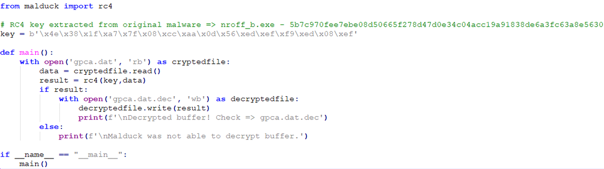 r3c0nst's tweet photo. I build a small repository containing Python scripts mainly written for malware research purposes. The intend is to help students to get a better understanding how malware related tasks can be automated. More updates soon. Enjoy! https://t.co/PSdUBhDAx9 #Malduck #Malware #DFIR https://t.co/5rL6t8kTEQ