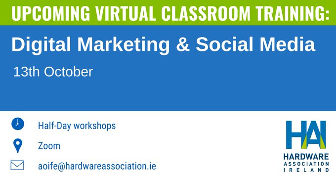 Hardware Association (@hardwareassoc) on Twitter photo Just 1 week to book! <a href="/gregfrysocial/">Greg Fry</a> returns to <a href="/Hardwareassoc/">Hardware Association</a> with his Digital Marketing & Social Media workshop. If you're a hardware business owner or marketing manager this workshop gives you the tips and checklists to optimise your online promotions - hardwareassociation.ie/course/virtual… Just 1 week to book! <a href="/gregfrysocial/">Greg Fry</a> returns to <a href="/Hardwareassoc/">Hardware Association</a> with his Digital Marketing & Social Media workshop. If you're a hardware business owner or marketing manager this workshop gives you the tips and checklists to optimise your online promotions - hardwareassociation.ie/course/virtual…