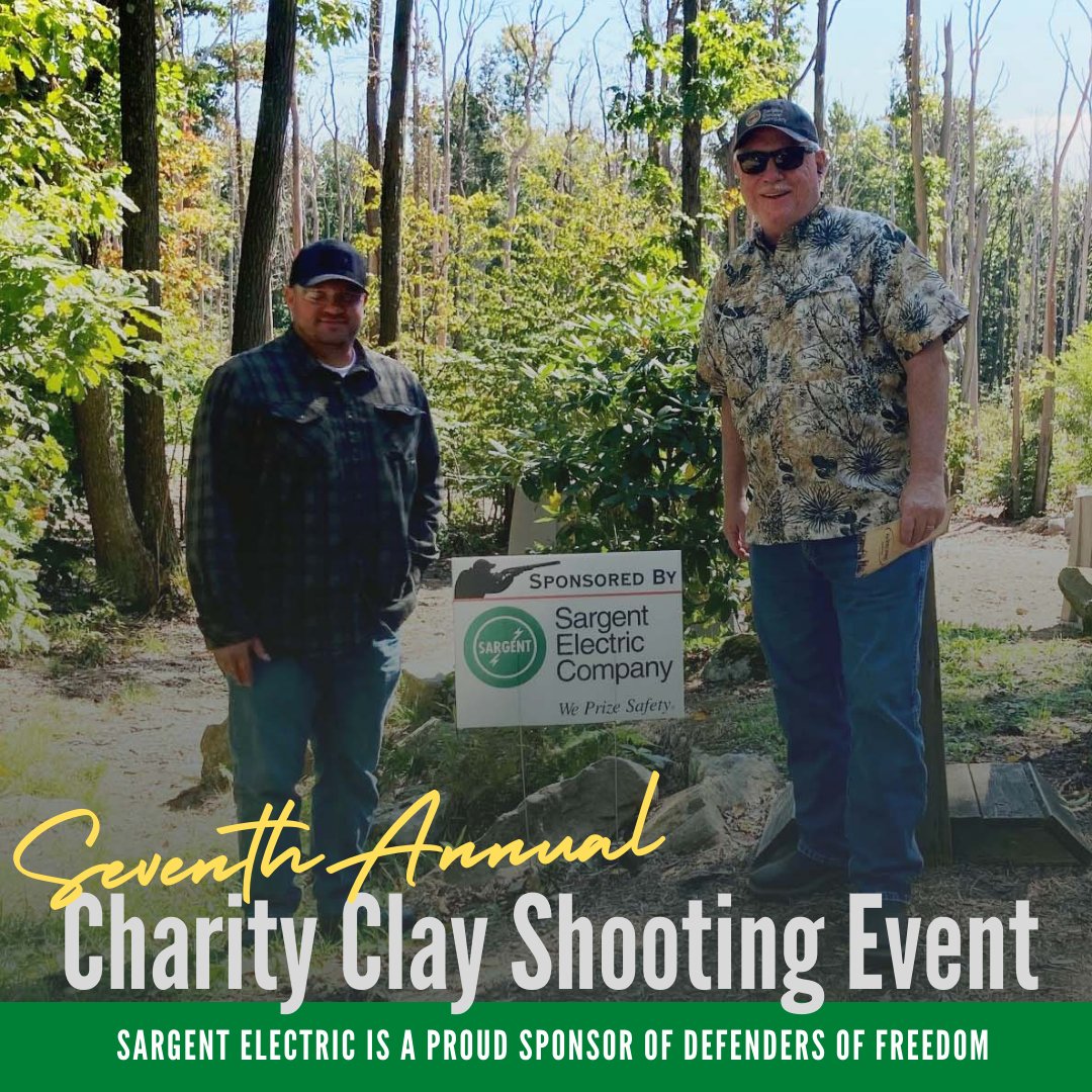 On 9/27/21 Sargent Electric Company sponsored the 7th Annual Charity Clay Shooting Event at the Seven Springs Mountain Resort in Somerset County, PA. Sargent Electric Company is committed to helping veterans and is a proud supporter of Defenders of Freedom!