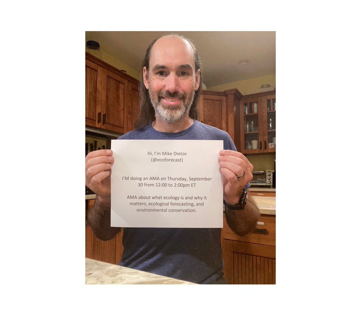 BUexperts's tweet photo. Today is the day! @mcdietze, @BU_CAS prof. &amp; leader of @eco4cast is now LIVE on @reddit_AMA until 2:00pm ET. He will answer questions about ecology, how ecological forecasting works, &amp; ways we can get involved in environmental conversation.

Join here: https://t.co/msZAUDsr3C https://t.co/m3u0mNwdiB