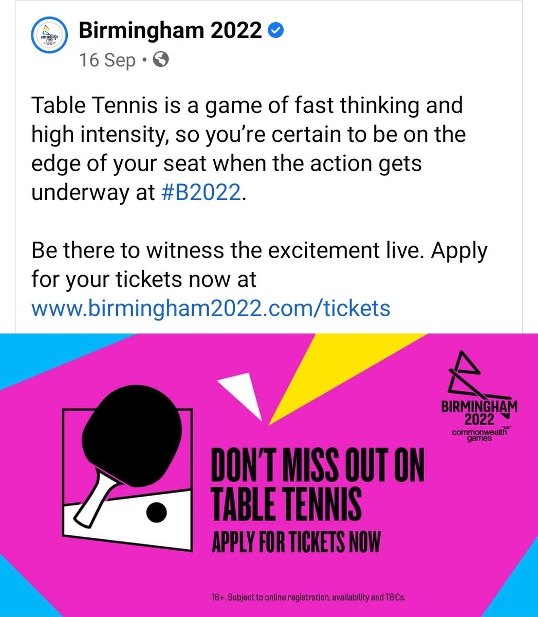 If you're interested in watching some top level table tennis check out the Commonwealth Games event which is being held in Birmingham next year!!! 

A club trip in the summer to some of the matches would be a great way to finish the 21/22 season! Let us know what you think below!