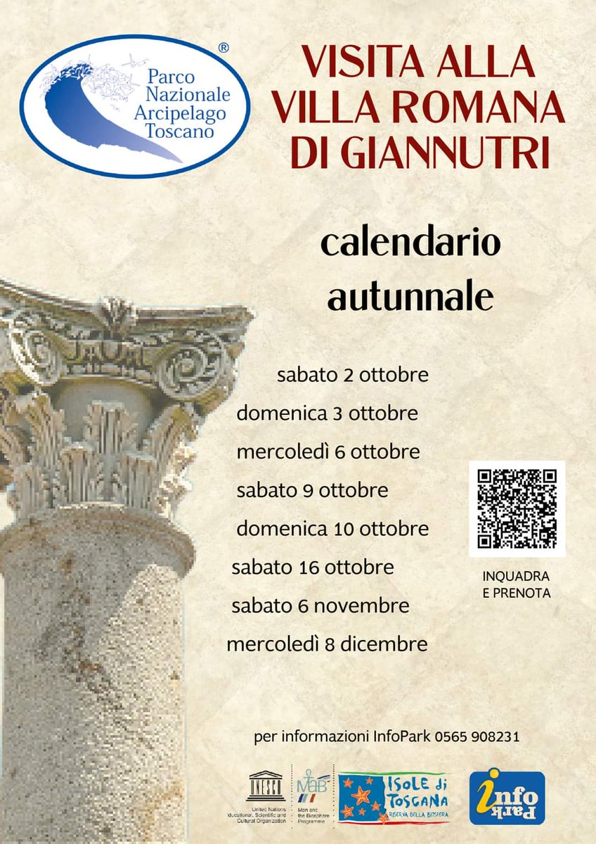 🌿Prossime escursioni agli scavi archeologici della villa romana di #Giannutri.
<a href="/isoletoscane/">parcoisoletoscane</a>

✅Per informazioni e prenotazioni, leggi qui 👇