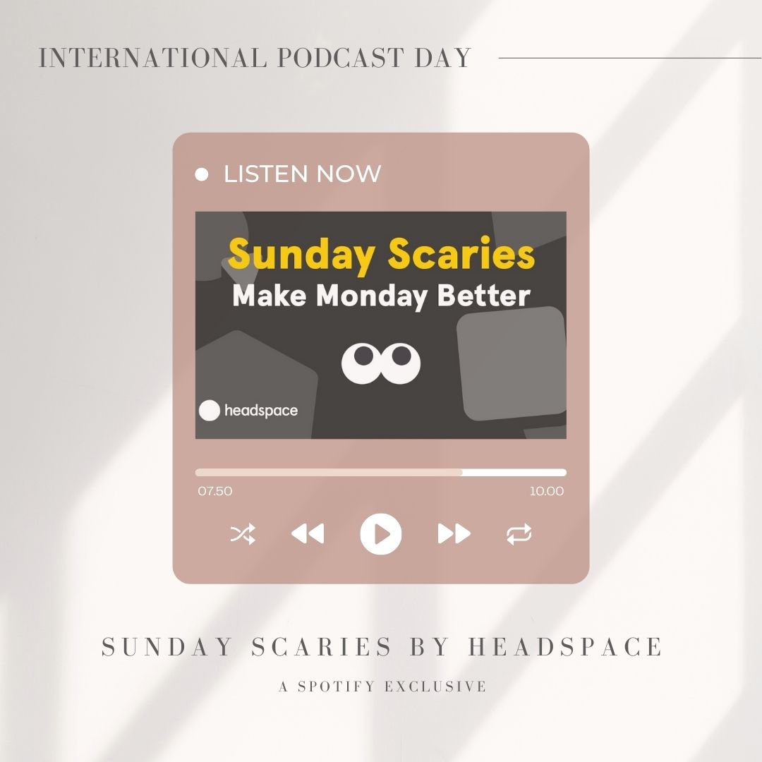 jiveprdigital's tweet image. It’s International Podcast Day!

To celebrate, we’re highlighting #JiveClient Headspace Studios latest podcast, “Sunday Scaries by @Headspace Inc.” The ‘microcast’ series aims to help listeners reframe their Sunday anxiety using mindfulness practices.

Listen now on @Spotify!