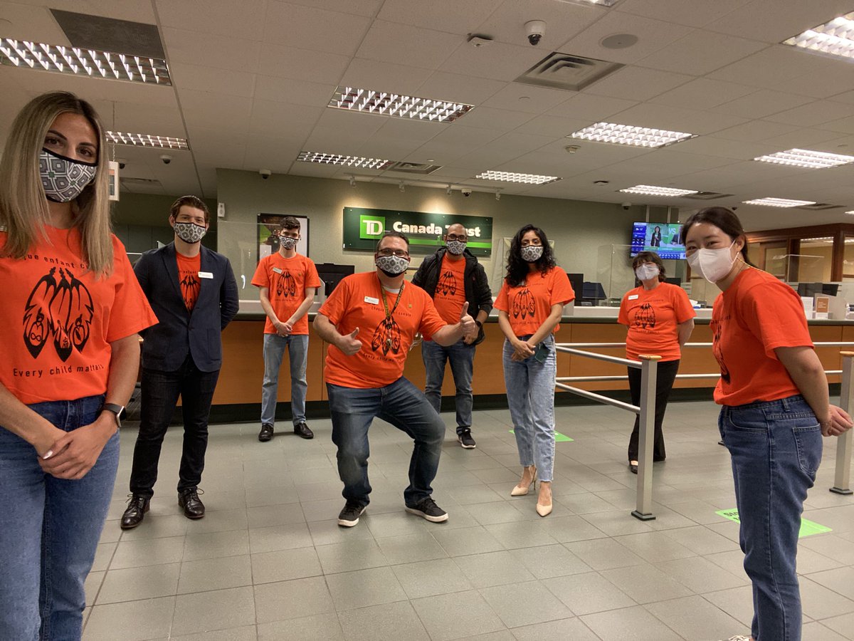 Today is  #OrangeShirtDay. A day where TD colleagues across Canada will dedicate time to reflect on our collective history and acknowledge the past and ongoing experiences of Indigenous Peoples and communities. Branches are closed today, reopening Fri. Oct. 1st.