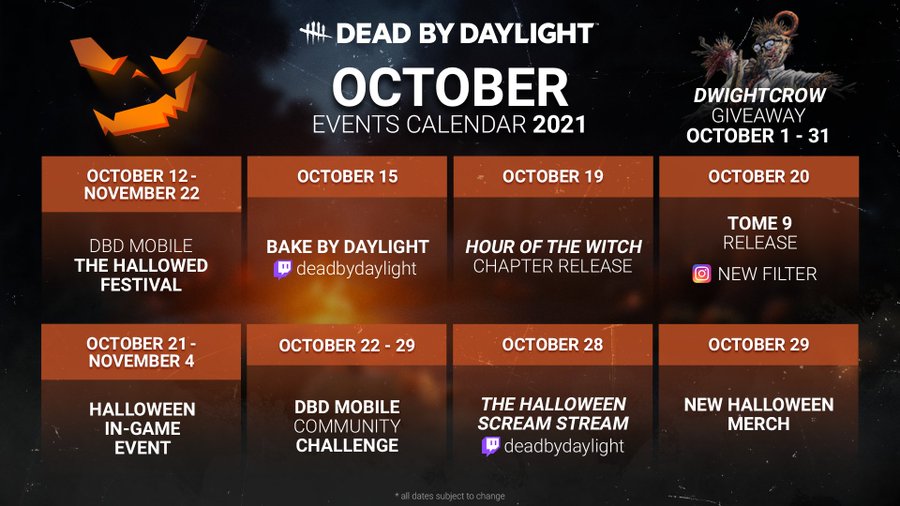 Dead By Daylight Reveals New Event Calendar First Code Of The Month