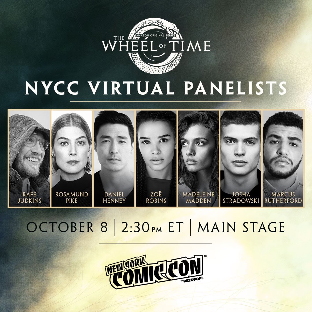 THE WHEEL OF TIME (@thewheeloftime) on Twitter photo Our adventurers have gathered! Join <a href="/RafeJudkins/">Rafe Judkins</a> and our amazing cast at #TheWheelOfTime <a href="/NY_Comic_Con/">New York Comic Con</a> virtual panel in 1 week (don't tell the Whitecloaks)! Our adventurers have gathered! Join <a href="/RafeJudkins/">Rafe Judkins</a> and our amazing cast at #TheWheelOfTime <a href="/NY_Comic_Con/">New York Comic Con</a> virtual panel in 1 week (don't tell the Whitecloaks)!