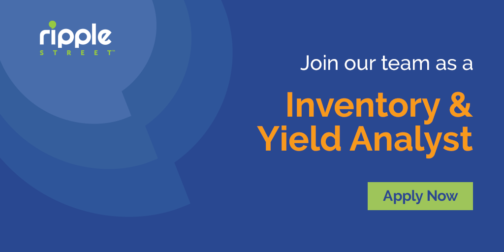 Are you passionate about building out reporting and inventory utilization tools from the ground up? Do you feast over data visualization? Ripple Street is looking for a Yield Analyst to join our fast-growing Community team.
NY-based: Apply now! hubs.la/H0Yt5gR0