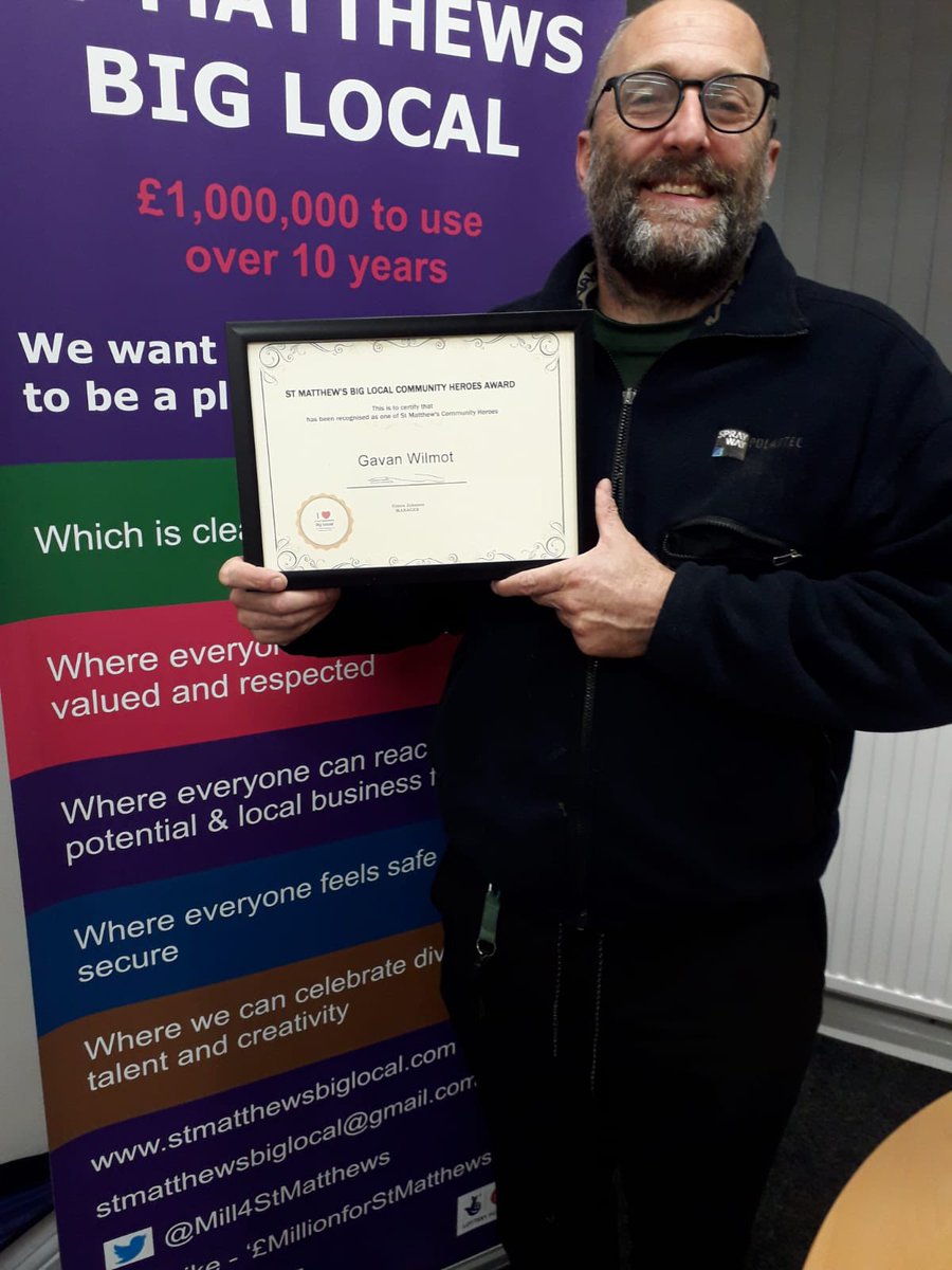 StMatthewsBL's tweet photo. St Matthews Big Local was pleased to receive a nomination this month from a local resident who nominated Gavan Wilmot for this months Community Hero. Gavan has been a role model to many young people and has dedicated many year to @SMDynamosFC 
Well done Gavan your a true hero. https://t.co/lsYELnhL1g
